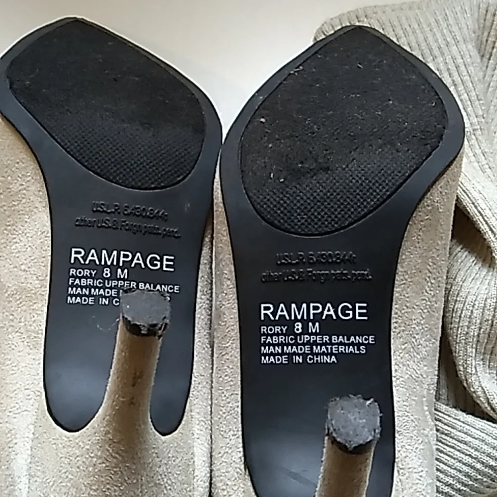 Vintage, Rampage, Fabric, Upper Balance, Beige Boots, beautiful - Picture 4 of 11